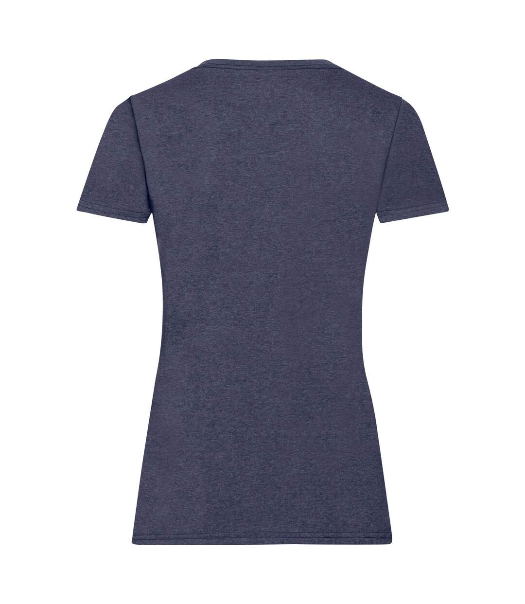T-shirt Valueweight Femme Bleu Marine Chiné Rétro Fruit Of The Loom-2