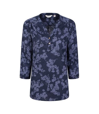 Mountain Warehouse Womens/Ladies Petra Floral 3/4 Sleeve Shirt (Navy) - UTMW2711