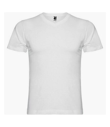 Roly Mens Samoyedo V Neck T-Shirt (White)