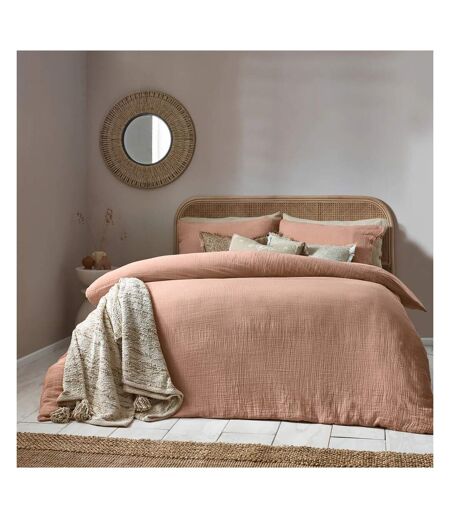 Lark muslin cotton duvet cover set pink clay Yard