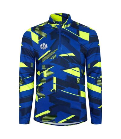 Haut De Sport Échauffement Style Imprimé Graphique Premier Homme Bleu Jaune Umbro