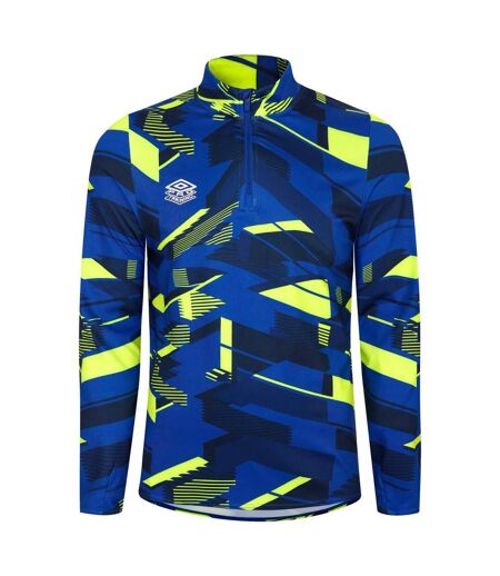 Haut De Sport Échauffement Style Imprimé Graphique Premier Homme Bleu Jaune Umbro