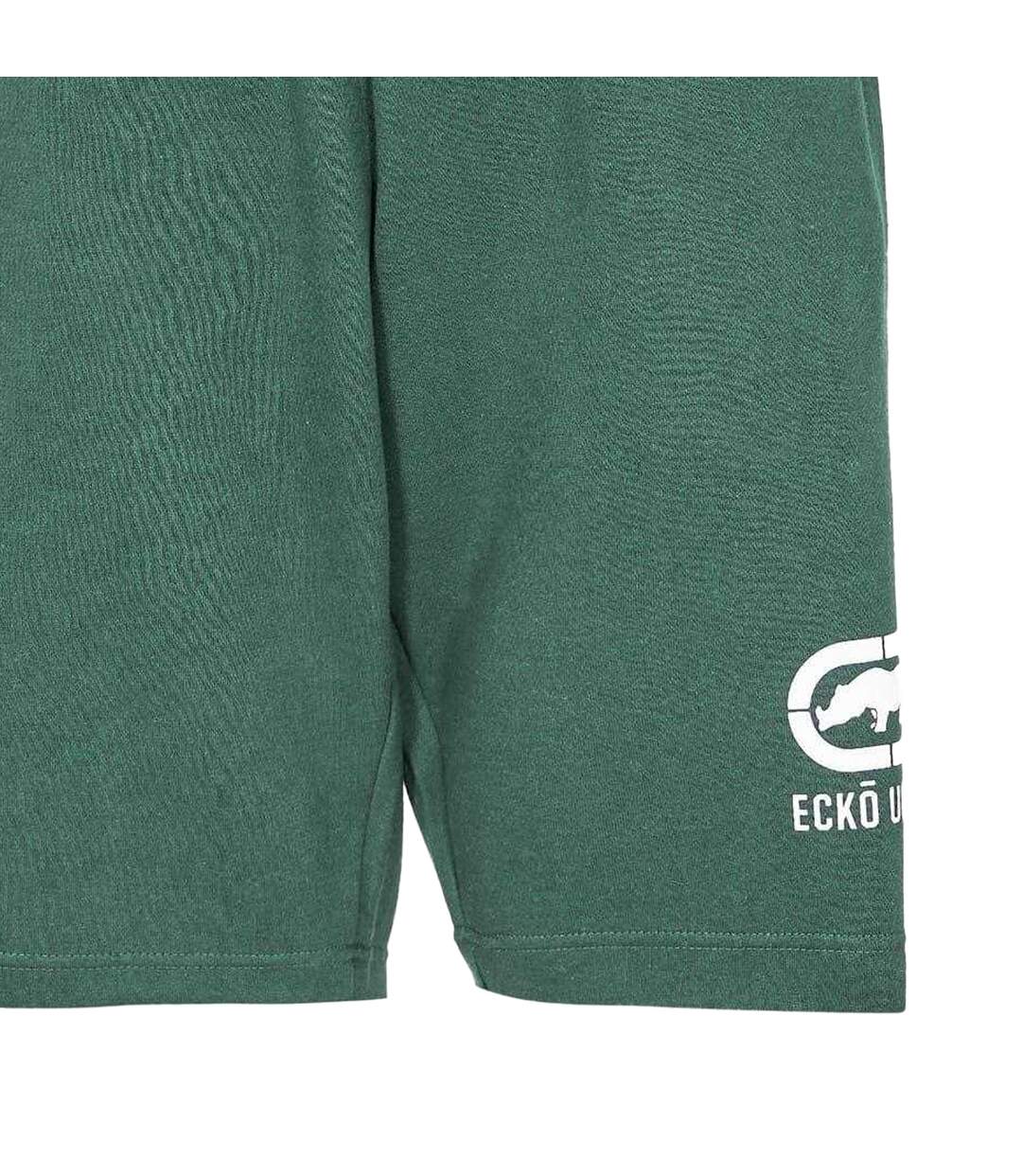 Mens Cloud Crocodile Fleece Casual Sweat Shorts Green Ecko-2