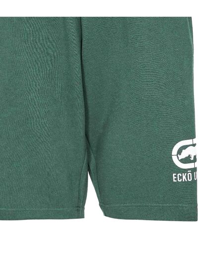 Mens Cloud Crocodile Fleece Casual Sweat Shorts Green Ecko