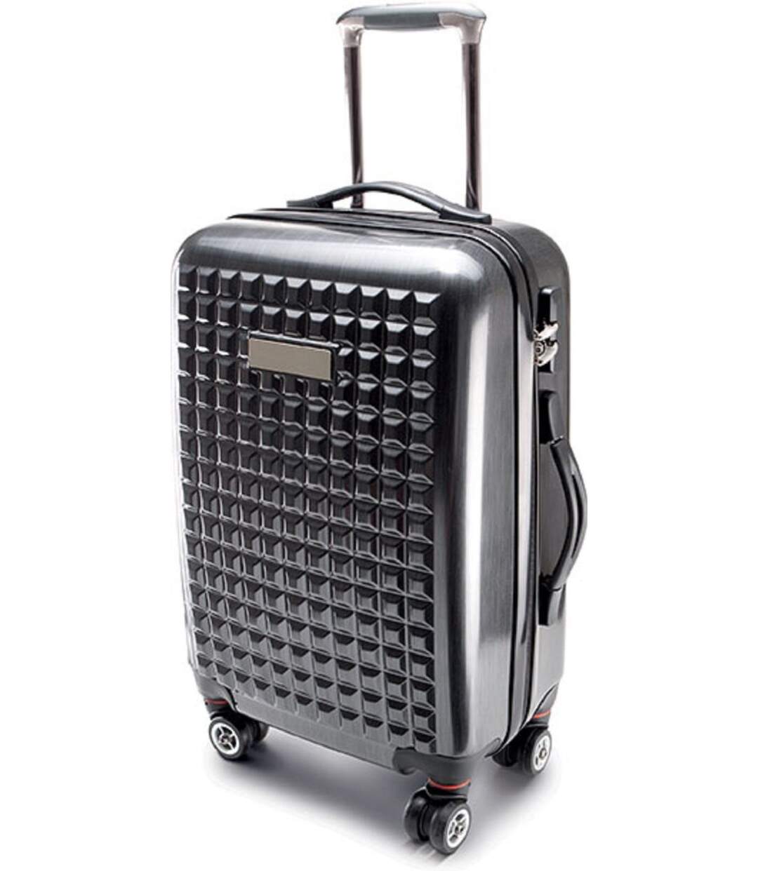 Valise cabine rigide trolley 4 roues doubles - 39 litres - KI0807 - gris