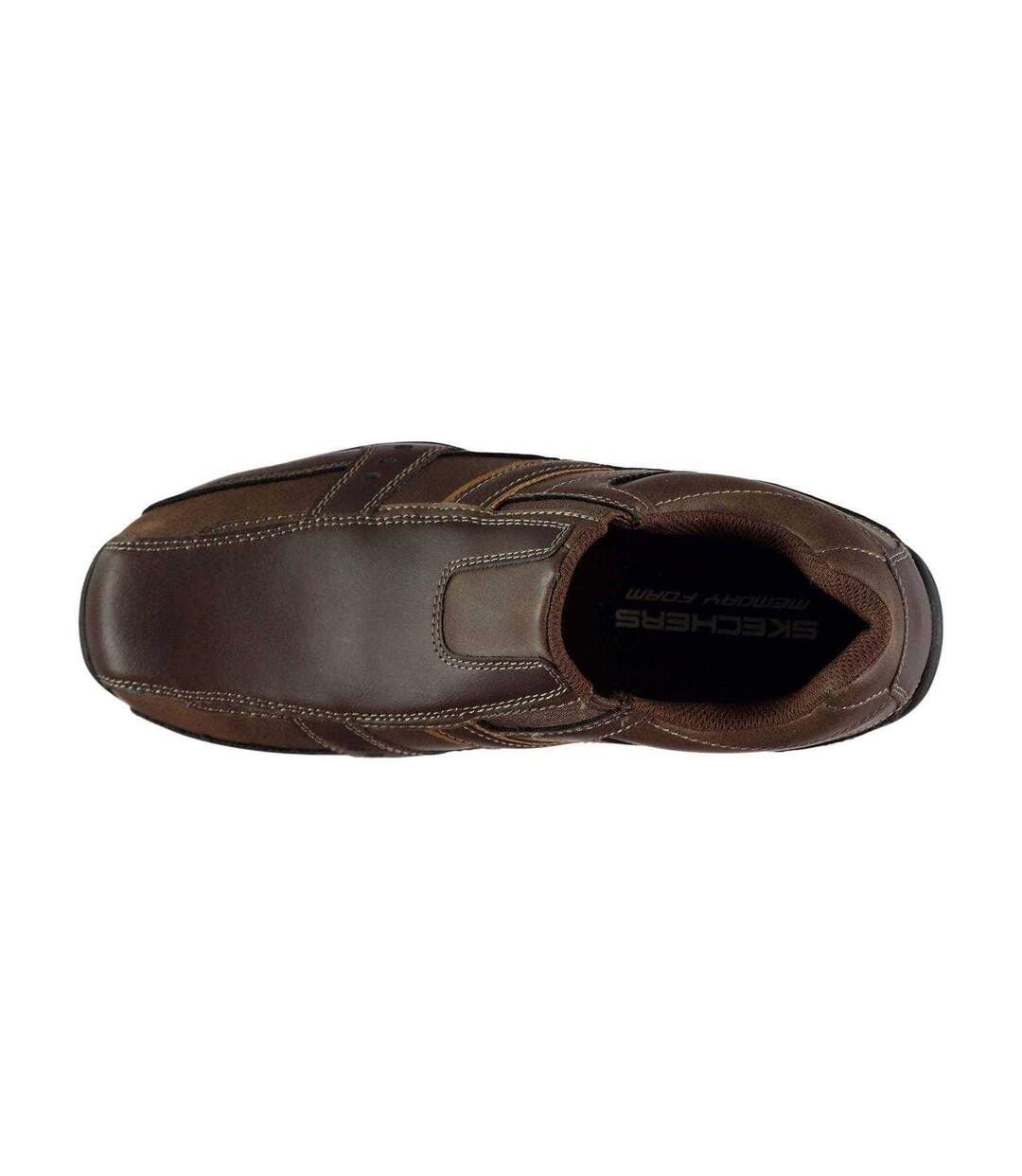 Mens Marter Twin Leather Casual Shoes Brown Skechers-2