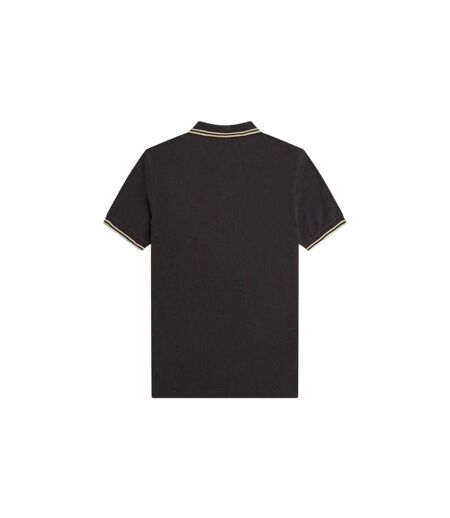 Polo Motif/style Double Pointe Homme Gris Fred Perry