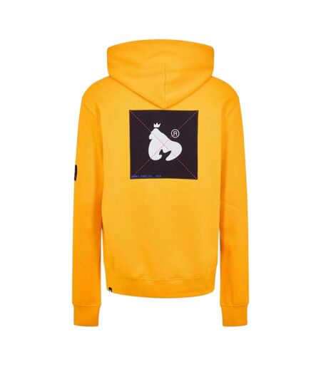 Mens Back Print Full Zip Hoodie Yellow Money