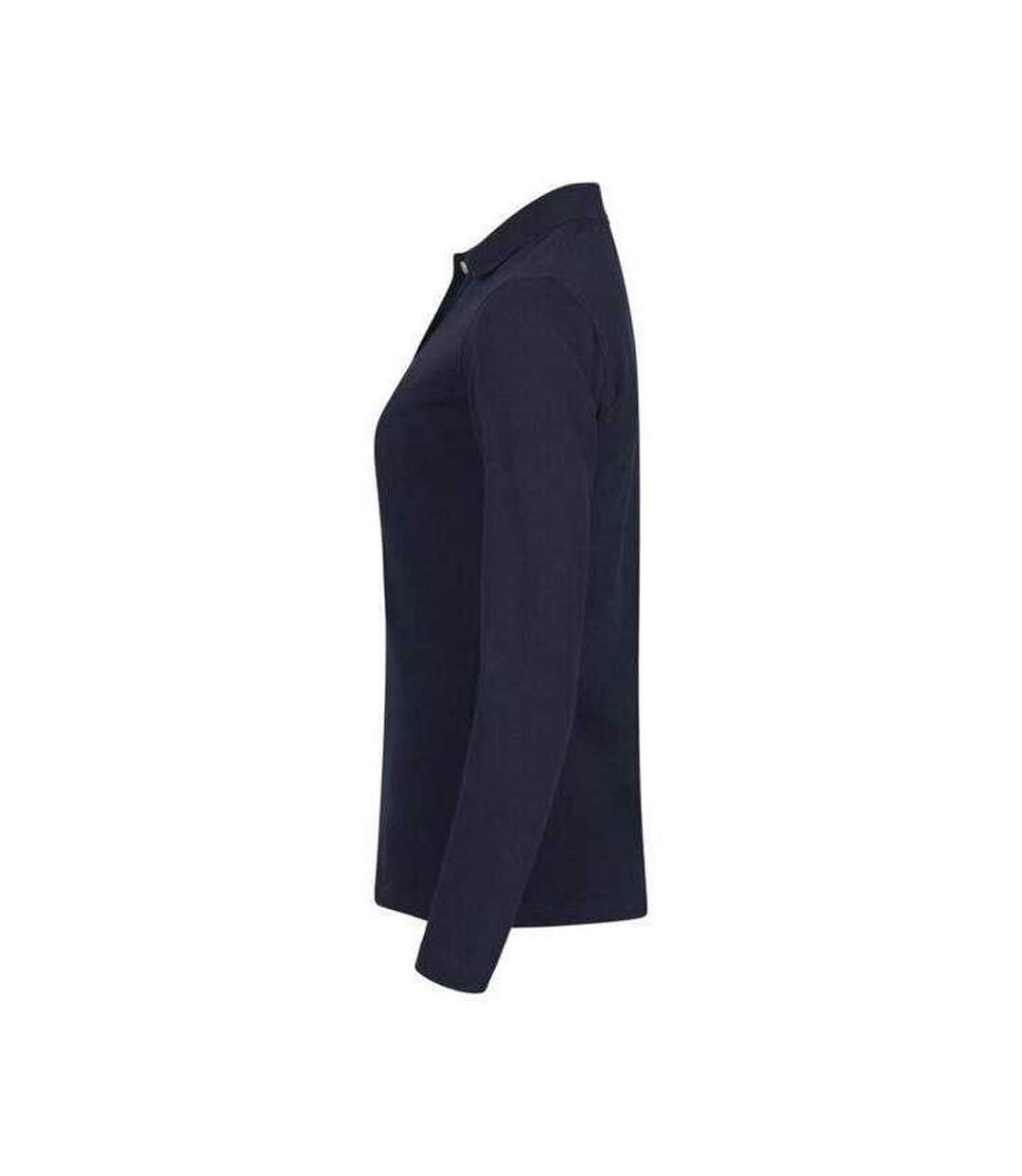 Polo Manches Longues Premium Femme Bleu Marine Foncé Clique-3