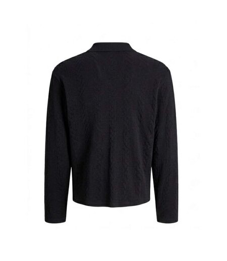 Mens Cable Knit Regular Long-sleeved Jumper Black Jack And Jones