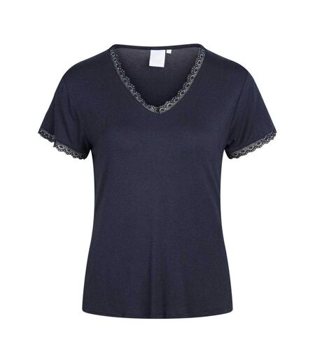 Haut De Pyjama Motif/style Bord À Dentelle Femme Bleu Sombre CCDK Copenhagen