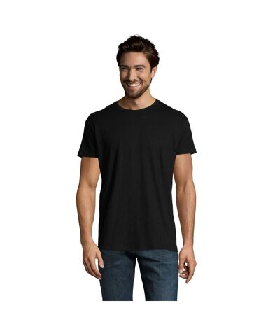 Imperial T-shirt À Manches Courtes Et Coupe Ajustée Homme Noir SOLS