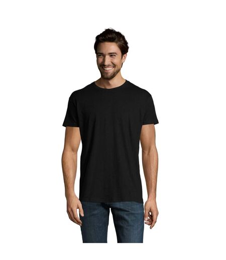 Imperial T-shirt À Manches Courtes Et Coupe Ajustée Homme Noir SOLS