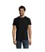 Imperial T-shirt À Manches Courtes Et Coupe Ajustée Homme Noir SOLS-1