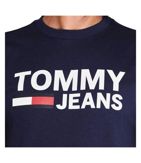 Mens Cropped Logo T-shirt Black Iris Tommy Jeans