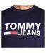 Mens Cropped Logo T-shirt Black Iris Tommy Jeans-4