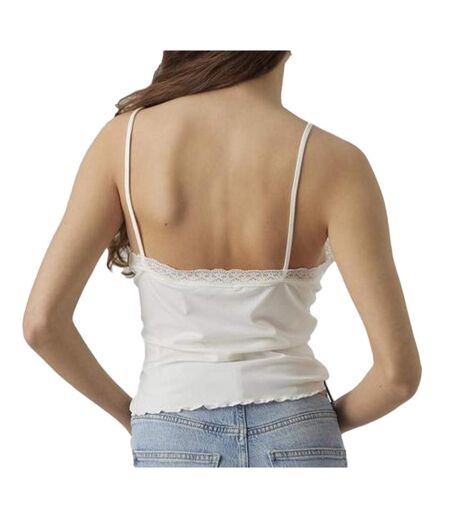 Top blanc femme vero moda singlet crop top