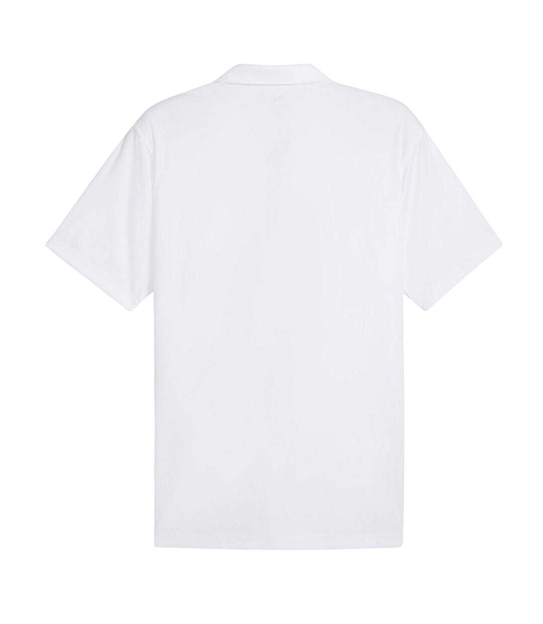 Mens Pure 2.0 Embroidered Logo Long-sleeved Polo Shirt White Puma-3
