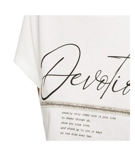 T-shirt Blanc Femme Morgan Devoti - L