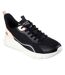Womens/ladies Bobs Flex Trainers Black Pink Skechers-1