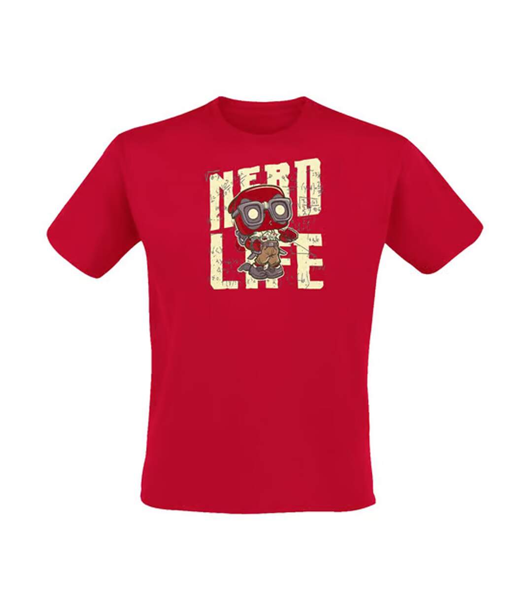 T-shirt Nerd Life Homme Rouge Deadpool-1