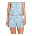 Short De Pyjama Motif/style Imprimé Femme Bleu Clair PJ Salvage-1