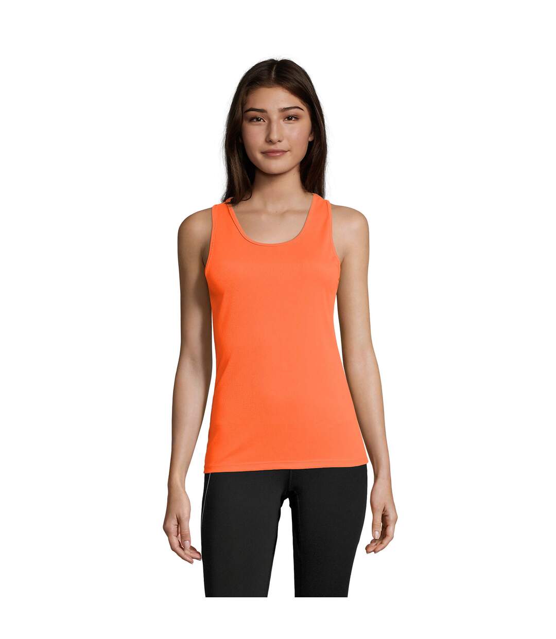 Débardeur Sporty Femme Orange Néon SOLS-2
