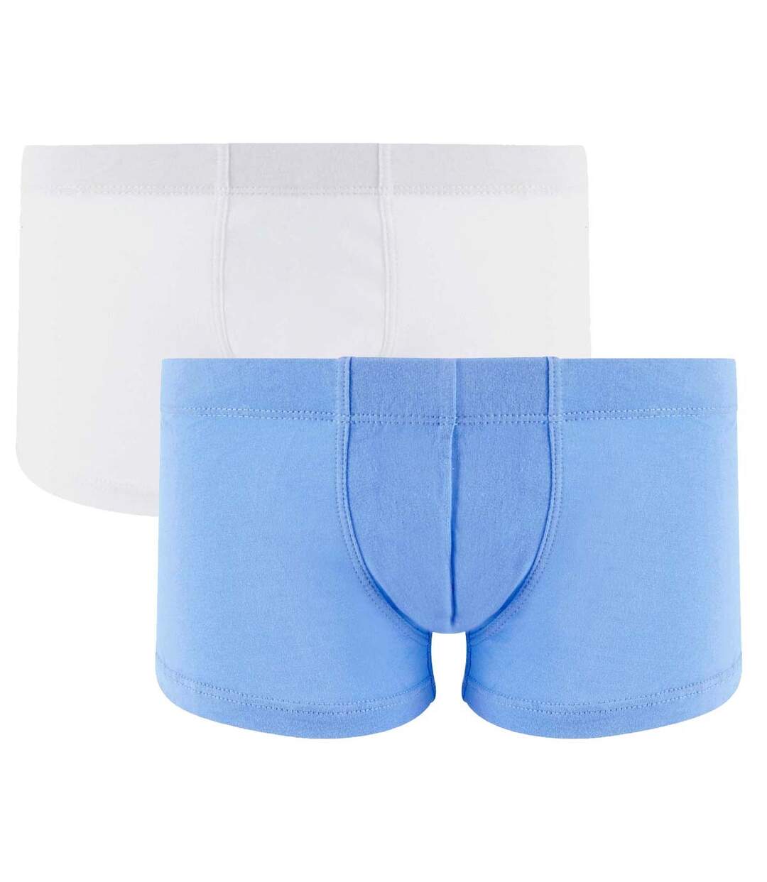 Lot de 2 boxers boy bleu ciel & blanc Cool Plain by Djembé