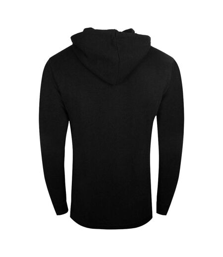 Mens Asymmetric Box Full Zip Hoodie Black Cavalli Class