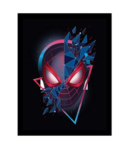Spider-Man - Poster encadré (Noir / Rouge / Bleu) (40 cm x 30 cm) - UTPM8602