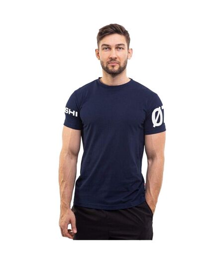 T-shirt Motif/style Imprimé Sur Manche Homme Bleu Marine Ozoshi