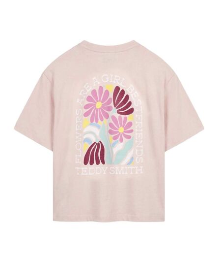 T-Shirt rose femme teddy smith flowa