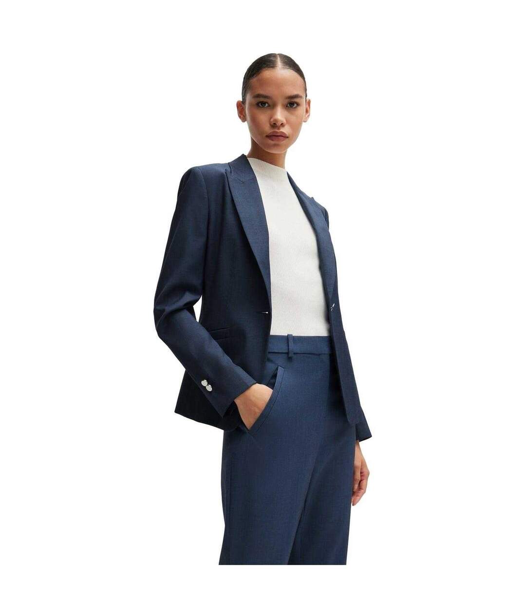 Blazer Officiel Motif/style À Motifs Femme Bleu Boss-4