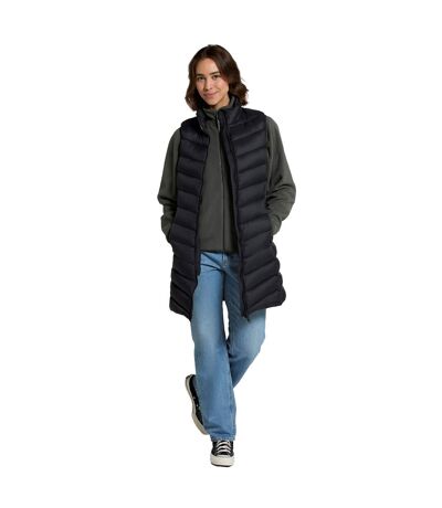 Doudoune Sans Manches Femme Noir Vif Animal