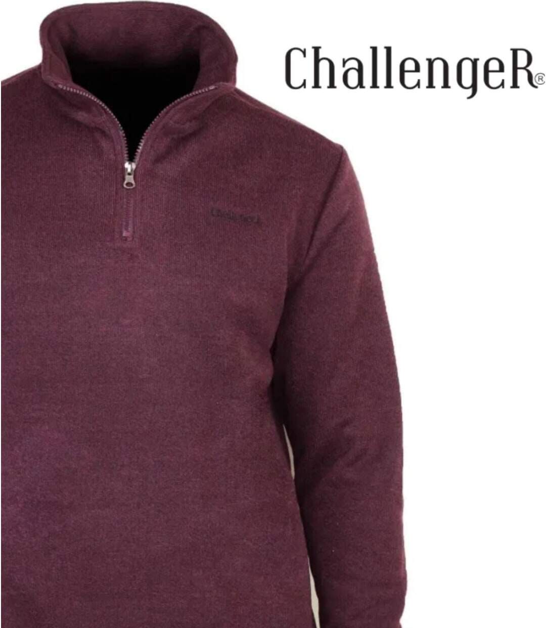 CHALLENGER CHARLY1 — Sweat polaire bordeaux chiné : élégance et confort douillet-4