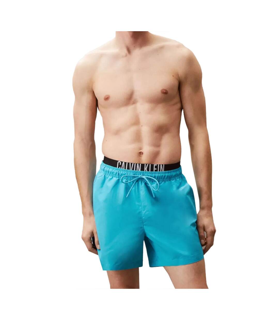 Short De Bain Motif/style Double Face Homme Bleu Calvin Klein-1