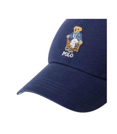 Polo Bear Leather Strap Cap Navy Ralph Lauren