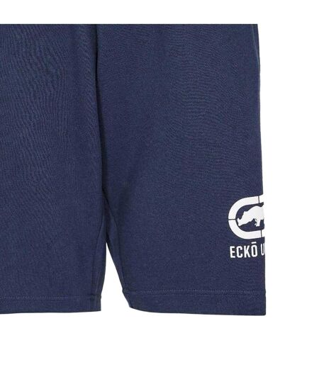 Mens Cloud Crocodile Fleece Casual Sweat Shorts Navy Ecko
