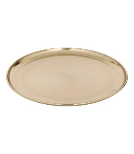 Plateau Déco en Métal Gold 37cm Doré