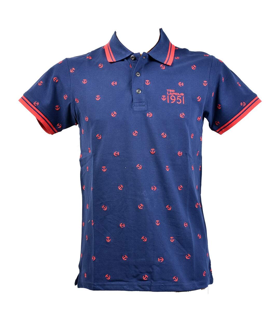 Polo homme TED LAPIDUS en Coton Confort et Qualité PEIO Marine-1