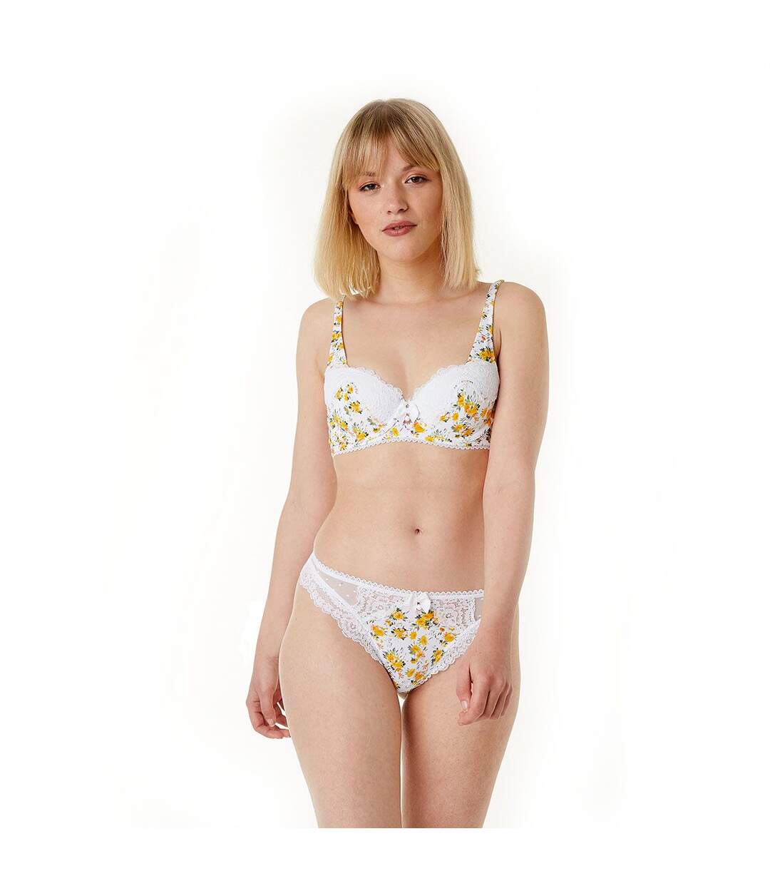 Soutien-gorge ampliforme coque moulée jaune Joli Minois-3