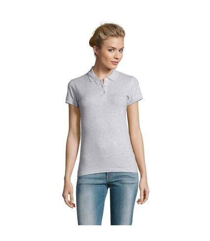 SOLS Womens/Ladies Perfect Pique Short Sleeve Polo Shirt (Ash)