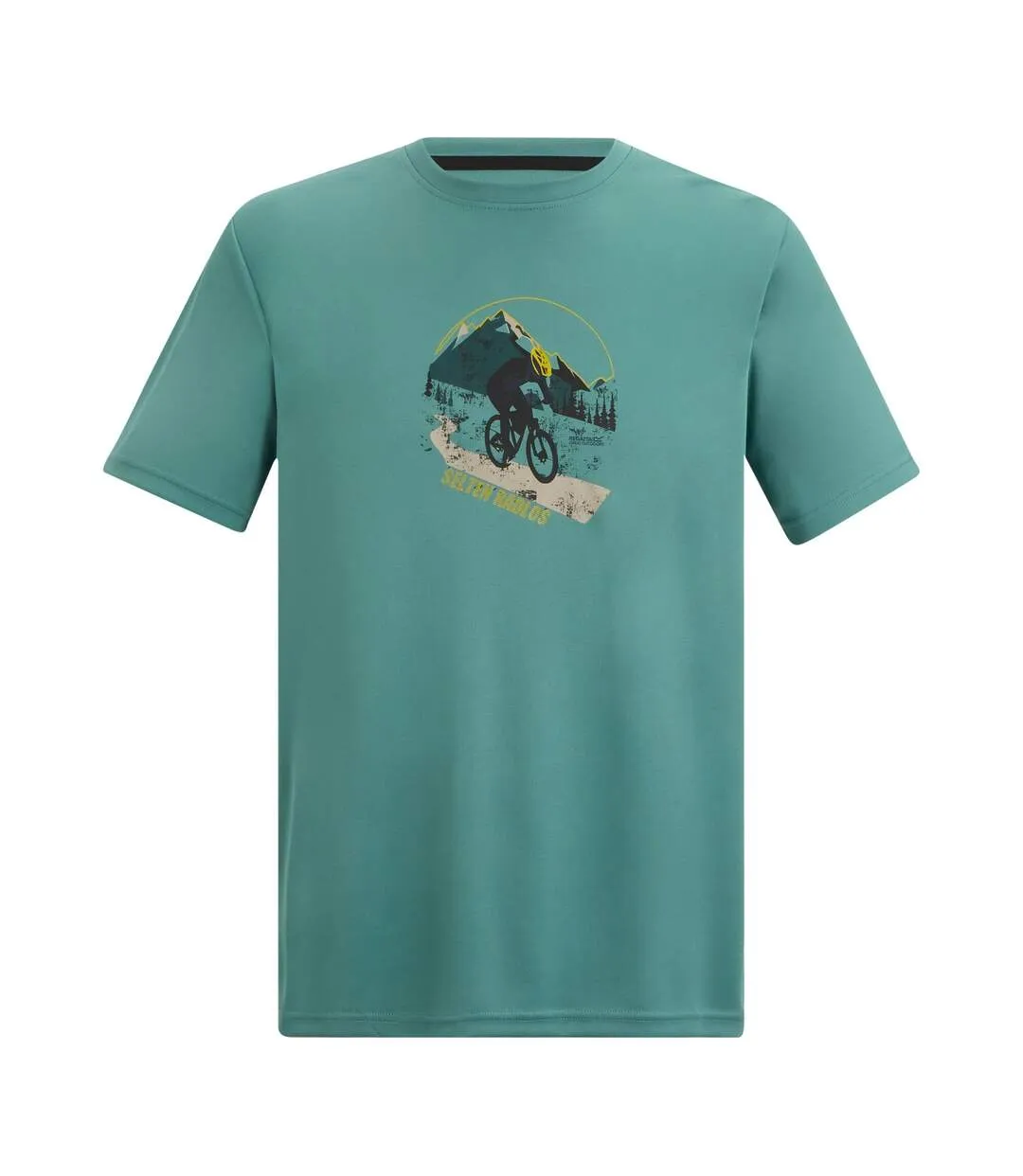 T-shirt Motif/style Vtt Fingal Slogan Homme Bleu Clair Regatta-2
