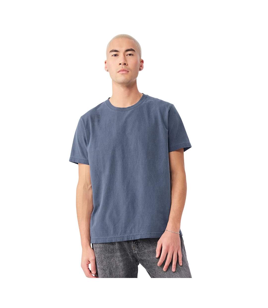 Unisex Adult Heavyweight T-shirt Washed Navy Bella + Canvas-1