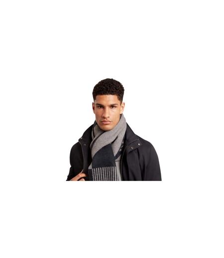 Lettering Knitted Reversible Scarf One Size Grey Ted Baker