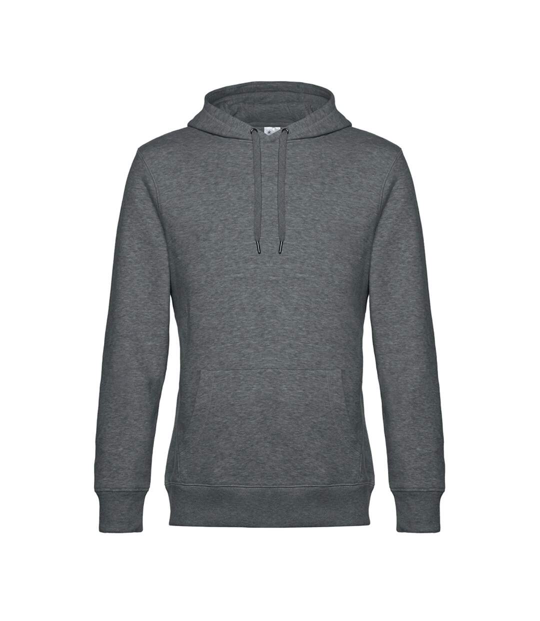 Mens king hoodie mid grey heather B&C