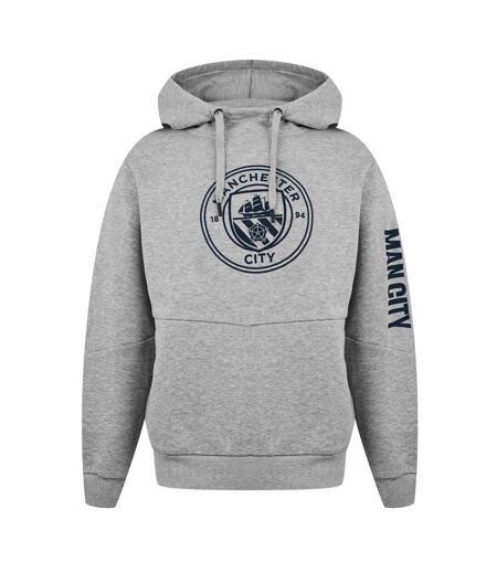 Mens Manchester City Fc Pullover Hoodie Grey Source Lab