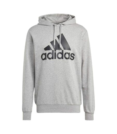 Mens Big Logo French Terry Tracksuit Grey Black Adidas