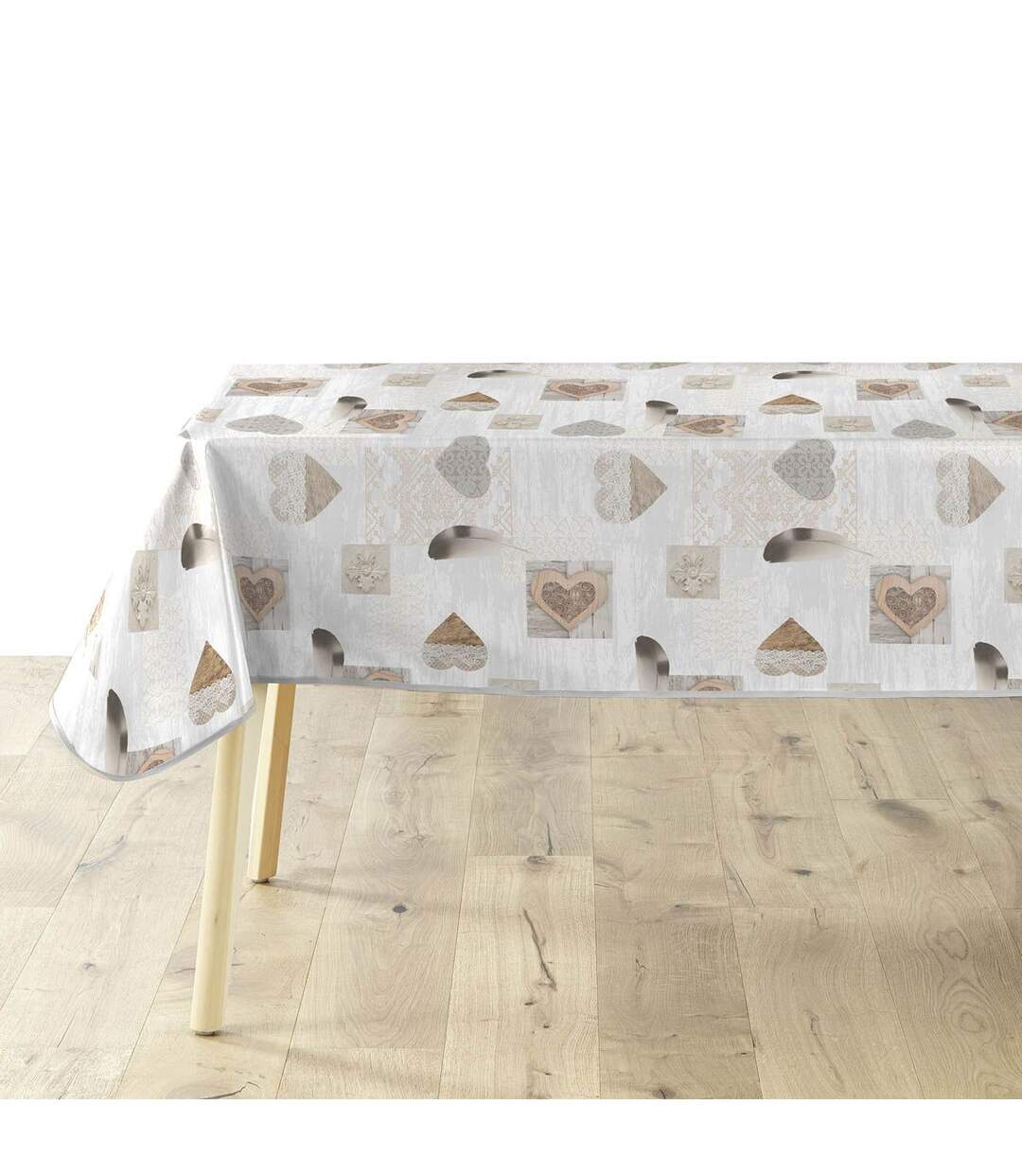 Nappe Imprimé Delicia 140x240cm Taupe-1