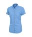 Womens/ladies Coconut Short-sleeved Shirt Bright Blue Mountain Warehouse-3